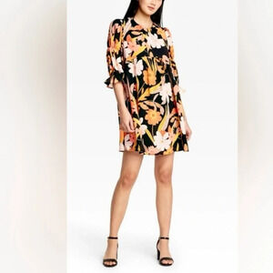 Who What Wear Retro Floral Plus Size Dress